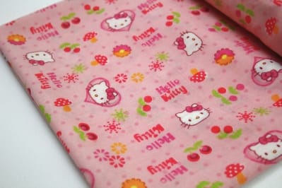 Пелюшка ситцева КІТТІ 100х110см для немовлят рожева