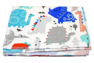 Пелюшка фланелева ДИНОЗАВРИ в пологовий 90x75