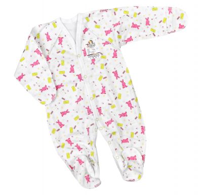 Комбинезон-человечек для новорожденного (интерлок), р. 68 Зайчики