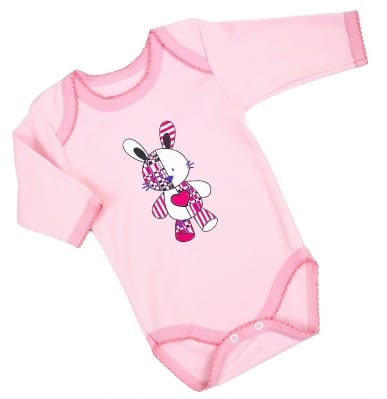 Боди-лодочка однотонный, рост 62 с рисунком Зайка Toy 3972840516