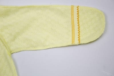 Комбинезон-нецарапка для новорожденного (жаккард), р. 56, желтый