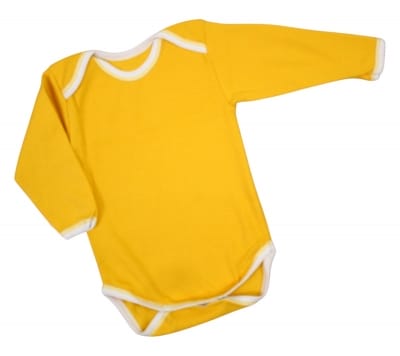 Боді-лодочка, зріст 80 однотонний (інтерлок) темно-жовтий