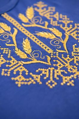 Літній боді-маєчка для малюка з вишивкою, фуликра 62см електрик