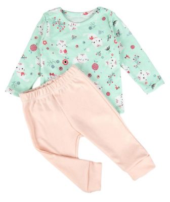 Костюм для малышей, рост 80 — кофточка и штанишки (2 предмета) котики