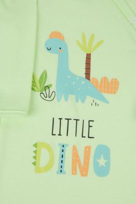Комбинезон для малышей, рост 74 интерлок Little Dino салат