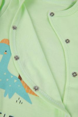 Комбинезон для малышей, рост 74 интерлок Little Dino салат