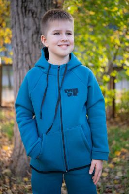 Спортивний дитячий костюм (толстовка на блискавці та звужені штани)