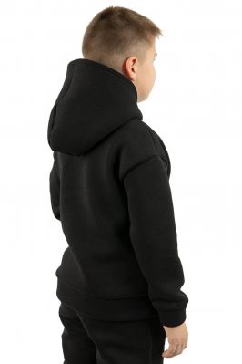 Худі дитяче зі щільної тринитки з капюшоном Чорний