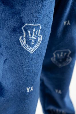 Домашні штани дитячі пухнасті (велсофт) сині