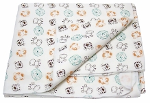 Пелюшка футерна 105x115 тепла з начосом для немовлят  веселий зоопарк 420857613584