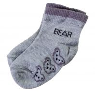 Шкарпетки дитячі (від 0 до 2 місяців) Bear сірі
