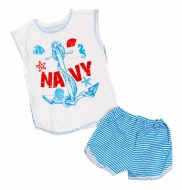 Дитячий літній костюмчик NAVY для дівчинки, р. 80, кулір
