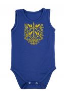 Літній боді-маєчка для малюка з вишивкою, фуликра 62см електрик